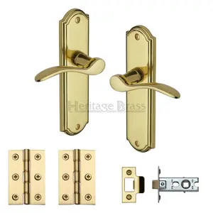 Howard Door Handle Kit Polished Brass