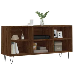 Berkfield TV Cabinet Brown Oak 103.5x30x50 cm Engineered Wood