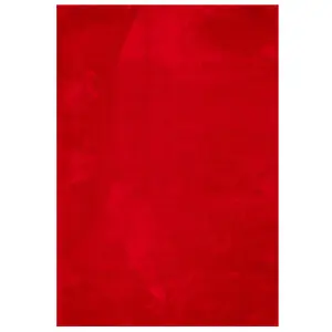 Rug HUARTE Short Pile Soft and Washable Red 120x170 cm