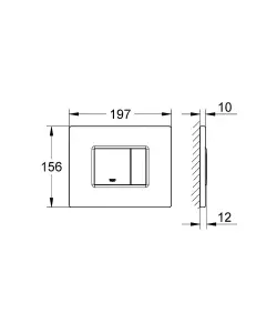 GROHE Skate Cosmopolitan Dual Flush Plate - Cool Sunrise