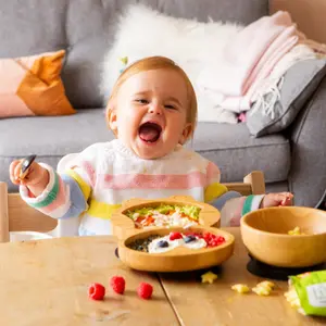 5pc Bamboo Penguin Baby Weaning Set - Orange