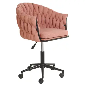 Beliani Glam Office Chair Pink MILAN