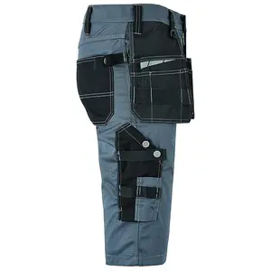 MS9 Mens Work Redhawk Cargo Combat Holster Pockets Tactical Worker Working Shorts E1, Grey - 34W