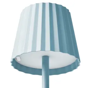 Metal Table Lamp Light Blue POMBEIRO