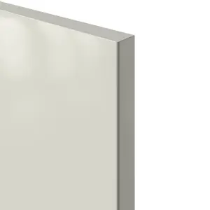 GoodHome Stevia Innovo handleless Gloss cream Slab Drawer front, bridging door & bi fold door, Pack of 2 (H)340mm (W)797mm (T)18mm