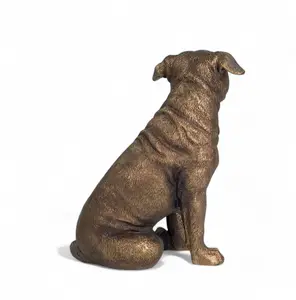 Staffordshire Bull Terrier ornament figurine, Leonardo Reflections Bronzed, gift boxed