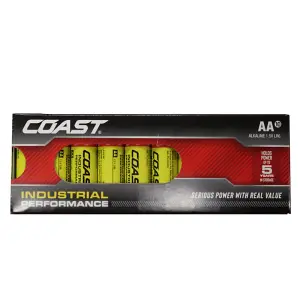 Coast Industrial Performance Alkaline Batteries AA 10 Pack