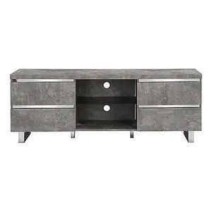 Sydney Wooden TV Stand With 4 Drawers In Concrete Effect