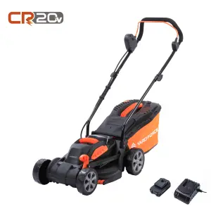 Yard Force 20V 33cm Cordless Lawnmower with 5.0Ah Lithium-Ion Battery & Quick Charger - LM C33B