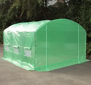 4m x 3.5m + Ground Anchor Kit (13' x 11.5' approx) Pro Max Green Poly Tunnel