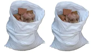 50 x Heavy Duty Woven Polypropylene Rubble Builder Sacks - 22" x 36" Tear Resistant Construction Waste Disposal Bags