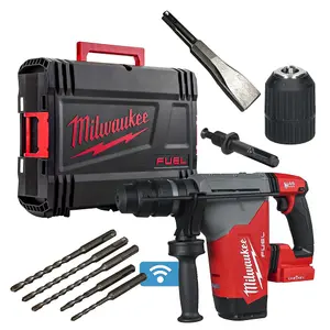 Milwaukee M18ONEFHPX-0X Brushless 4-Mode SDS Plus Hammer Drill 18V +Accessories