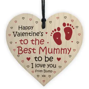 Valentines Gift For Best Mummy To Be Wood Heart Bump Gifts Mummy Love Gift