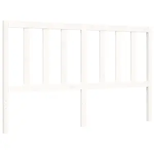 Berkfield Bed Frame with Headboard White 160x200 cm Solid Wood