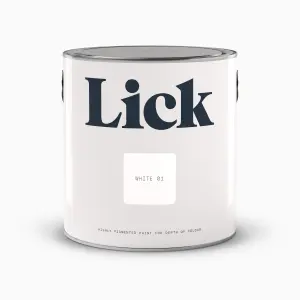 Lick White 01 Matt Emulsion paint, 2.5L