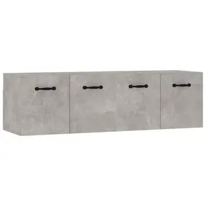 Berkfield Wall Cabinets 2 pcs Concrete Grey 80x35x36.5 cm Engineered Wood