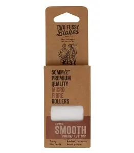 Two Fussy Blokes Smooth Roller Refill Sleeves 2" (50mm) - 4 Pack