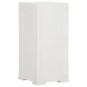 Berkfield Plastic Cabinet 40x43x85.5 cm Wood Design White