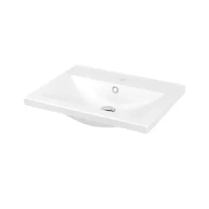 GoodHome Imandra White Freestanding Vanity unit & basin set - Includes Nira basin (W)604mm