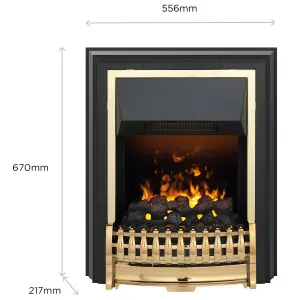 Dimplex Bramdean 2kW Gloss Brass effect Electric Fire