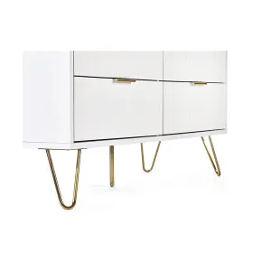 Matte White Chest of Drawers (6 Drawers)