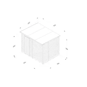 Beckwood 8x6 Pent Shed - No Windows