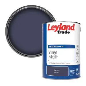 Leyland Trade Vinyl Matt Walls & Ceilings Emulsion Paint Warlock (PPG1173-7) 5L