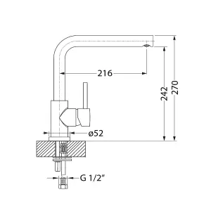 Alveus Toro Bronze kitchen mixer tap