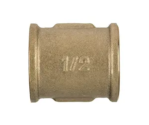 Invena 1 Inch Pipe Muff Fittings Female x Female Brass Joint Union