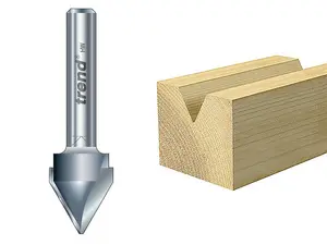 Trend 11/5 x 1/4 TCT V-Groove Cutter 60 Degrees 10.3 x 12.7mm