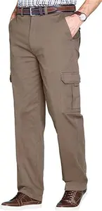 Pegasus Cargo Trouser With Hidden Stretch Waistband - Bark