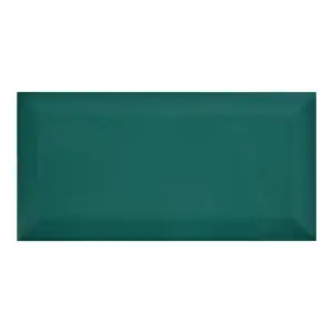 Trentie Dark Green Gloss Metro Ceramic Wall Tile Sample