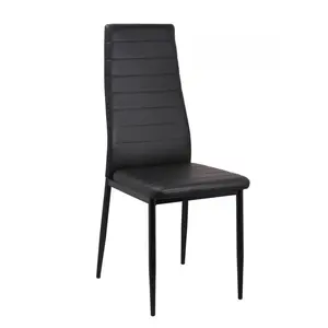 Ginnifer Upholstered Dining Chair (Set of 6) Black / Black