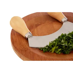 Maison by Premier Chopping Board with Mezzaluna Chopper