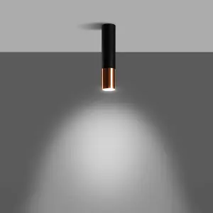 Loopez Steel Black/Copper Light Classic Ceiling Light