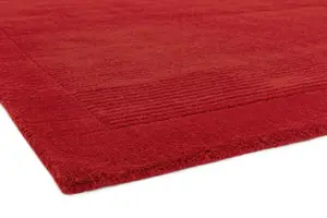 Plain Rug, Wool Living Room Rug, Easy to Clean Rug, Handmade Rug for Dining Room, 9mm Thickness Wool Rug-160cm X 230cm