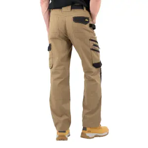 Site Coppell Tan/Black Men's Multi-pocket trousers, W38" L32"