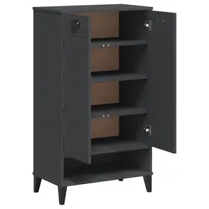 Berkfield Shoe Cabinet VIKEN Anthracite Grey Engineered Wood