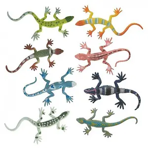 Unique Party Lizard Toy (Pack of 8) Multicoloured (One Size)