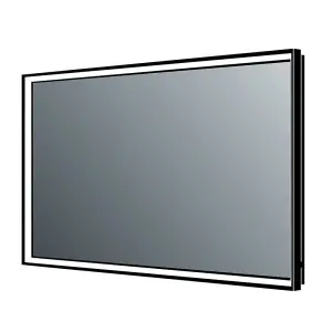 Solstice Black LED Illuminated Backlit Bathroom Mirror (H)700mm (W)1000mm