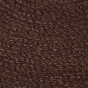 Handmade Rug Jute Round 120 cm Brown