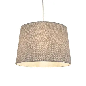 Inlight Yurt Grey Woven effect Contemporary Light shade (D)30cm