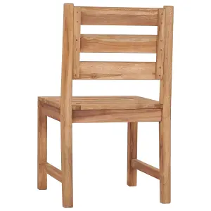 Berkfield Garden Chairs 2 pcs Solid Teak Wood