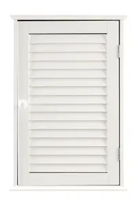 Maison by Premier Shutter White Wood Wall Cabinet