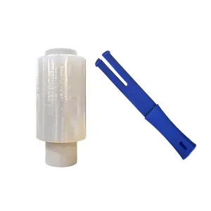 1 x Mini Shrink Dispenser + 3 Mini Clear Shrink Wrap Strong Plastic Cling Film Protective Pallet Shrink Wrap Rolls