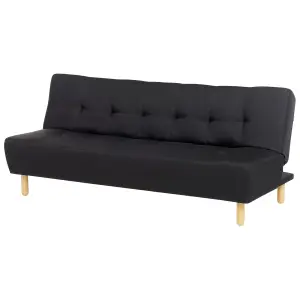 Beliani Retro Sofa Bed ALSTEN Black