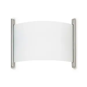 Luminosa Niza Flush Wall Fixture Satin Nickel E27 60W 970lm