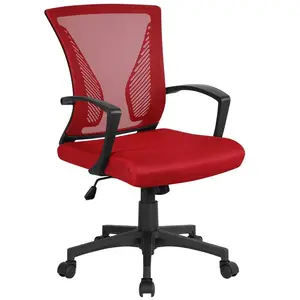 Mid-back Mesh Office Chair Red