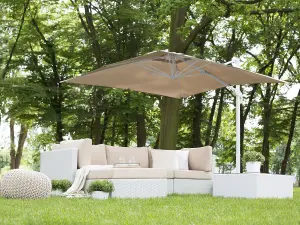 Cantilever Parasol 2.5 x 2.5 m Sand Beige MONZA