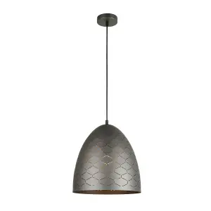 Luminosa Leilani Modern 1 Light Dome Pendant Ceiling Light, E27